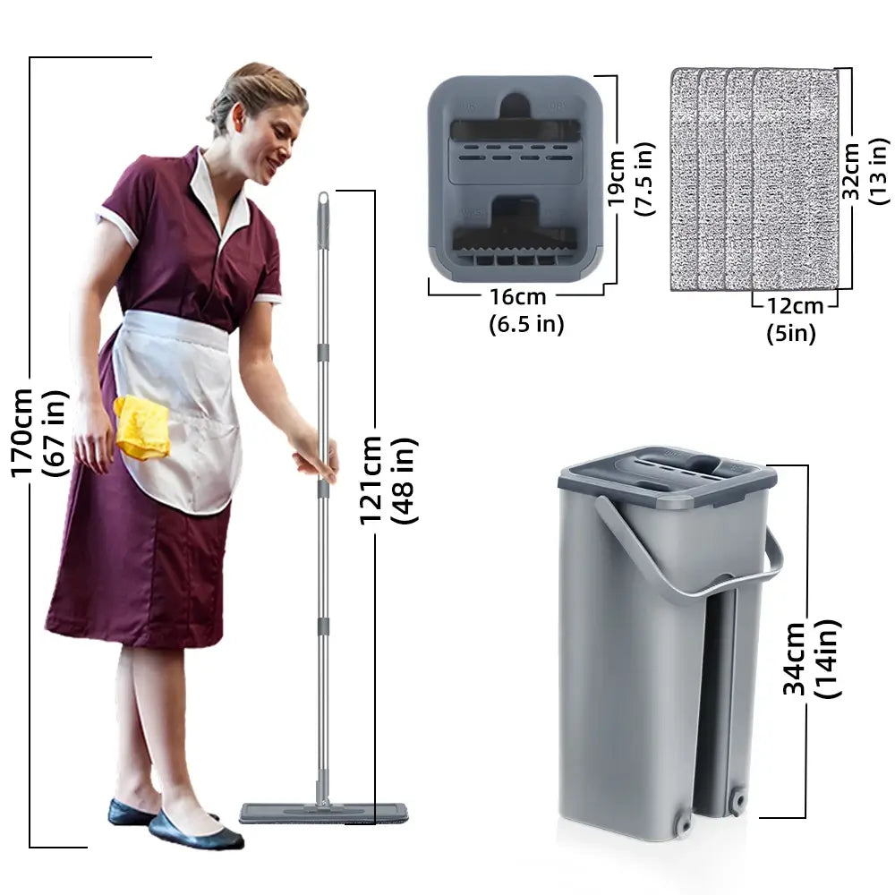 Mop Flat Esfregão | Rodo Inteligente de Limpeza