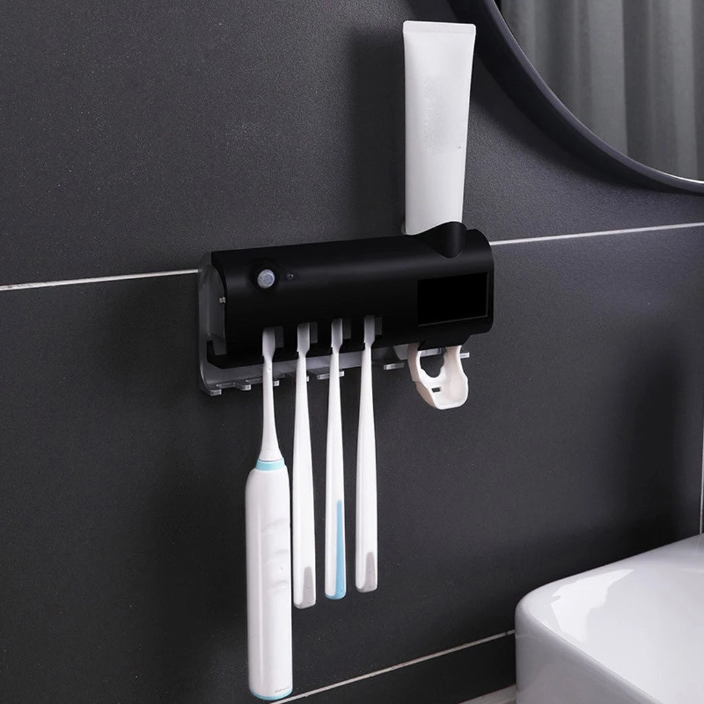 Suporte e dispensador com luz UV