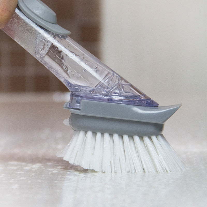 Max Clean 2 em 1 Conjunto de Escova e Esponja com Dispenser para Detergente